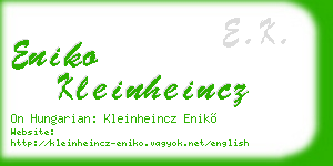 eniko kleinheincz business card